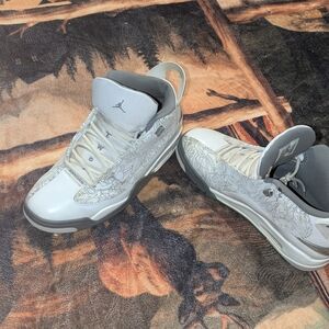 Jordan Gray and White Sneakers